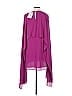 Badgley Mischka 100% Polyester Purple Long Sleeve Blouse Size 12 - photo 2