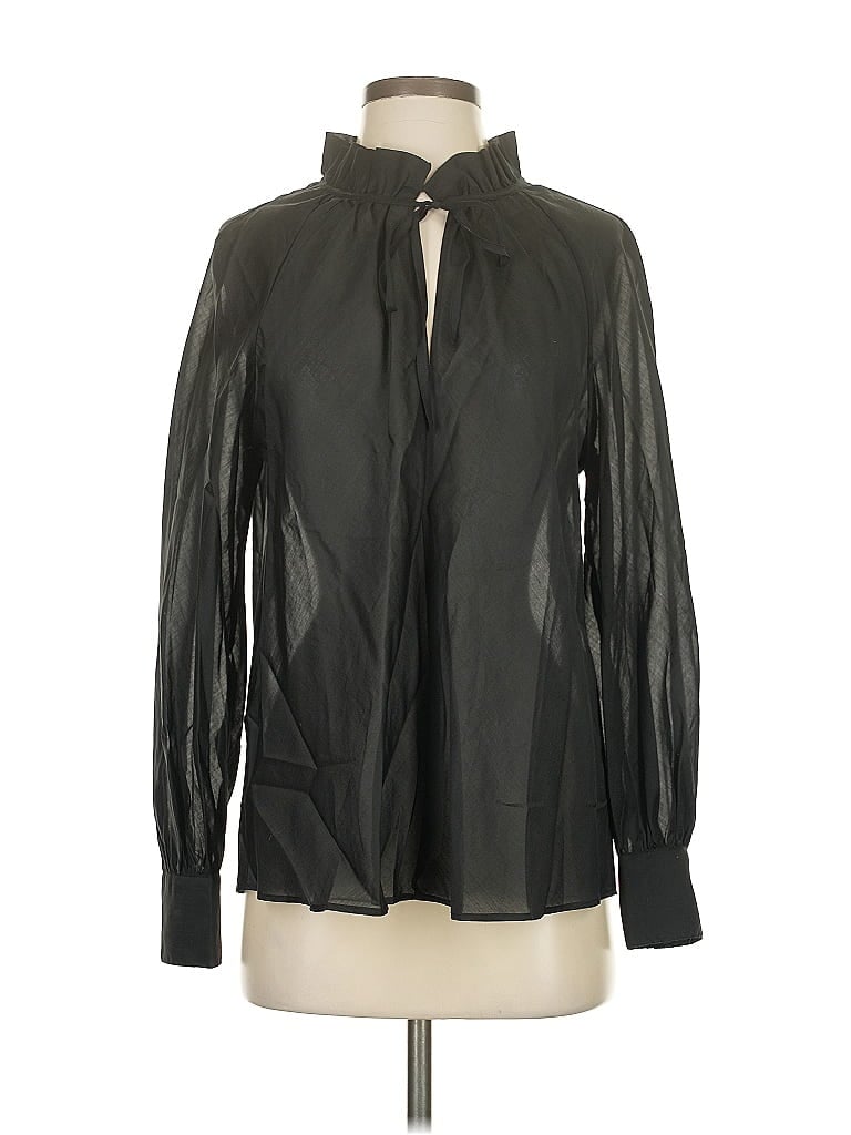 Banana Republic Factory Store Long Sleeve Blouse In Black