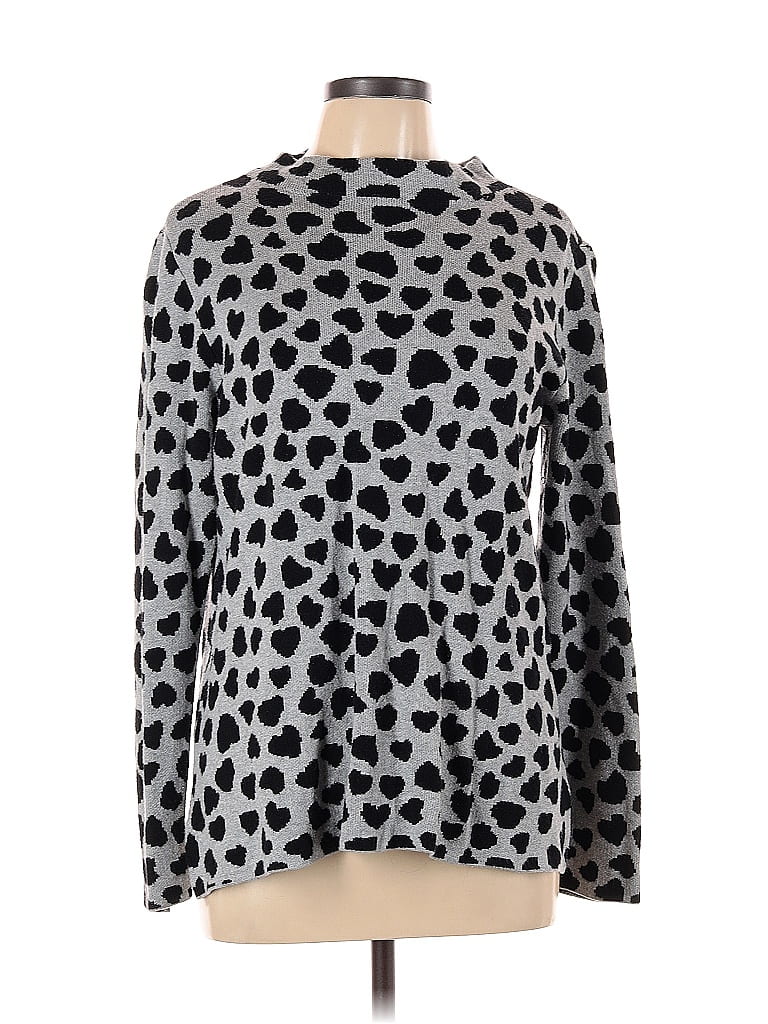 Ann Taylor LOFT Outlet Animal Print Silver Pullover Sweater Size L - photo 1