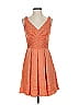 Eva Franco Chevron-herringbone Orange Cocktail Dress Size 4 - photo 1
