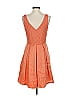 Eva Franco Chevron-herringbone Orange Cocktail Dress Size 4 - photo 3