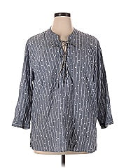 Johnny Was 3/4 Sleeve Button Down Shirt