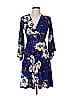 Veronica M. Print Blue Casual Dress Size M - photo 1