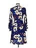 Veronica M. Print Blue Casual Dress Size M - photo 2