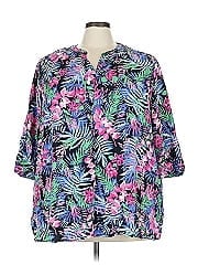 Woman Within 3/4 Sleeve Button Down Shirt
