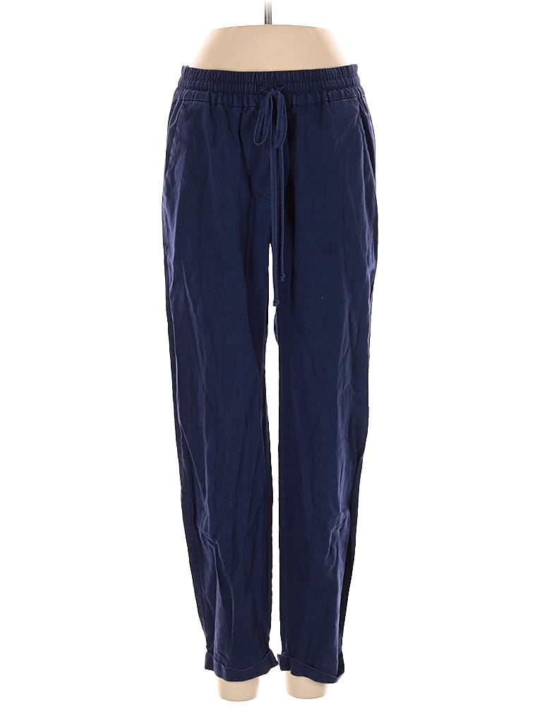 Pre-owned J.crew Factory Store Linen Pants In Blue