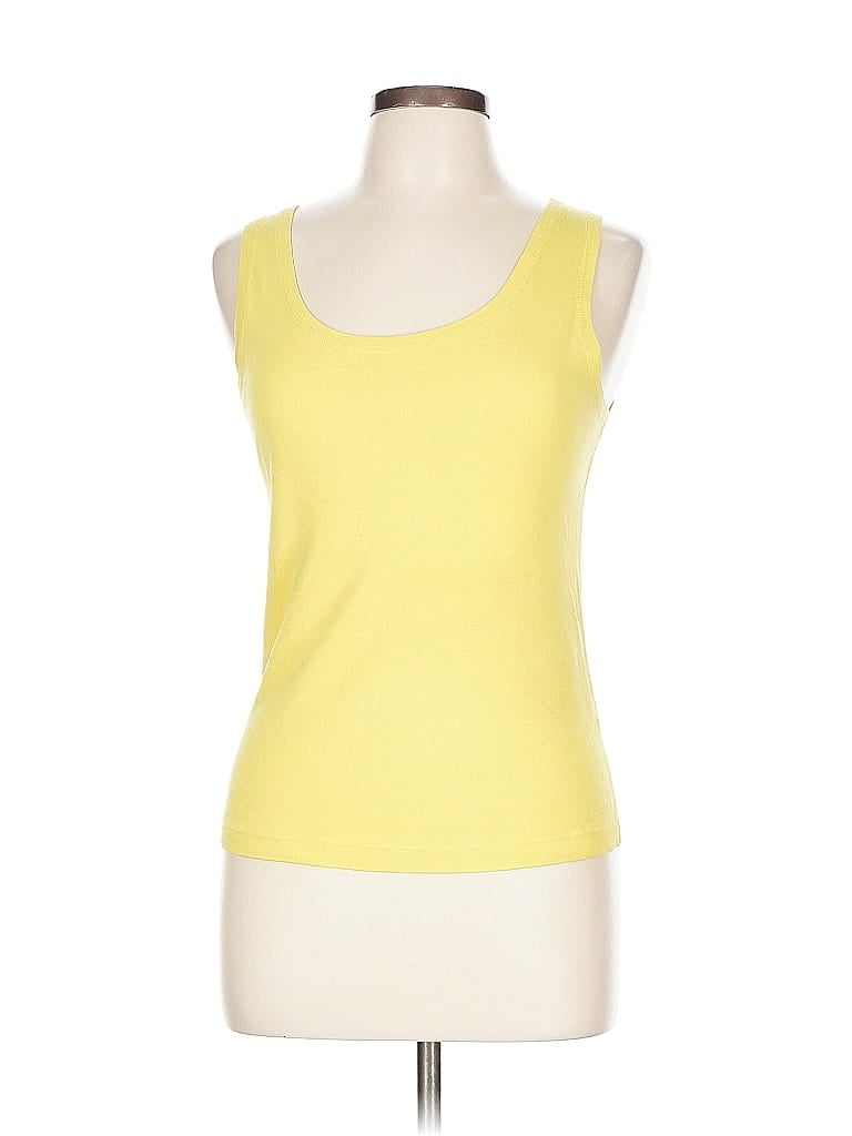 Three Dots 100% Cotton Yellow Tank Top Size L - photo 1