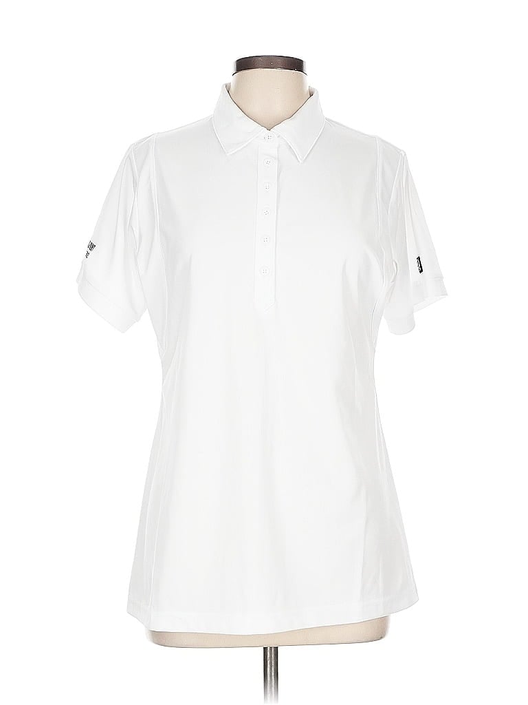 Pre-owned Ogio Short Sleeve Blouse In White