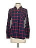 J.Crew 100% Cotton Plaid Red Blue Long Sleeve Button-Down Shirt Size 2 - photo 1