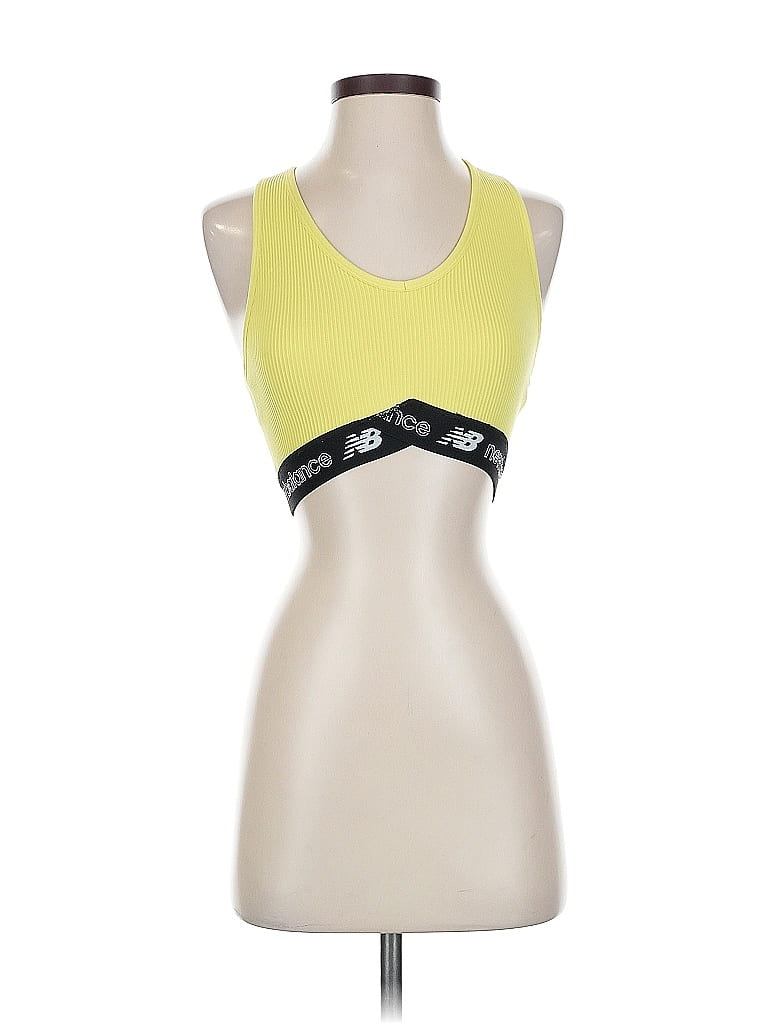 Pre-owned New Balance Sports Bra In Yellow