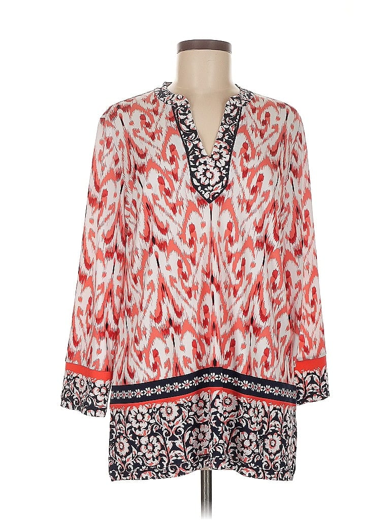 Susan Graver Red 3/4 Sleeve Blouse Size M - photo 1