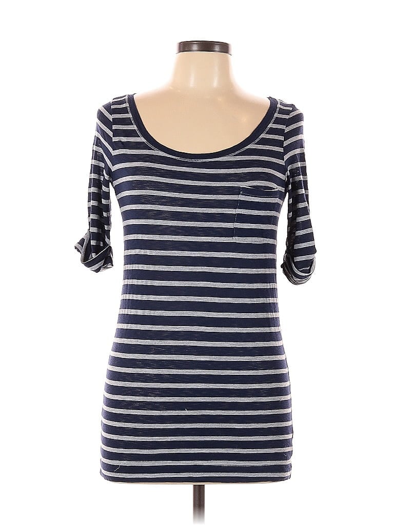 Pre-owned Splendid 3/4 Sleeve Top Blue Scoop Neck Tops