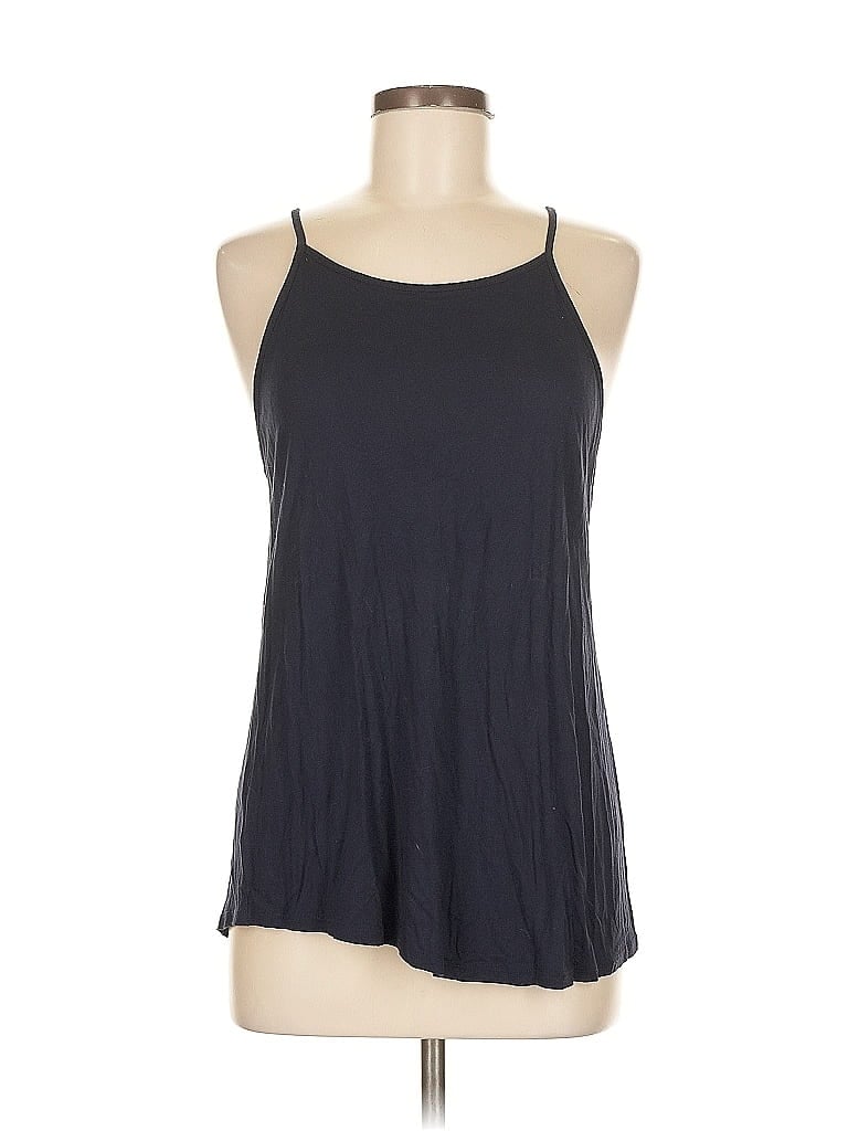 Pre-owned Ann Taylor Loft Tank Top Black Halter Neckline Tops