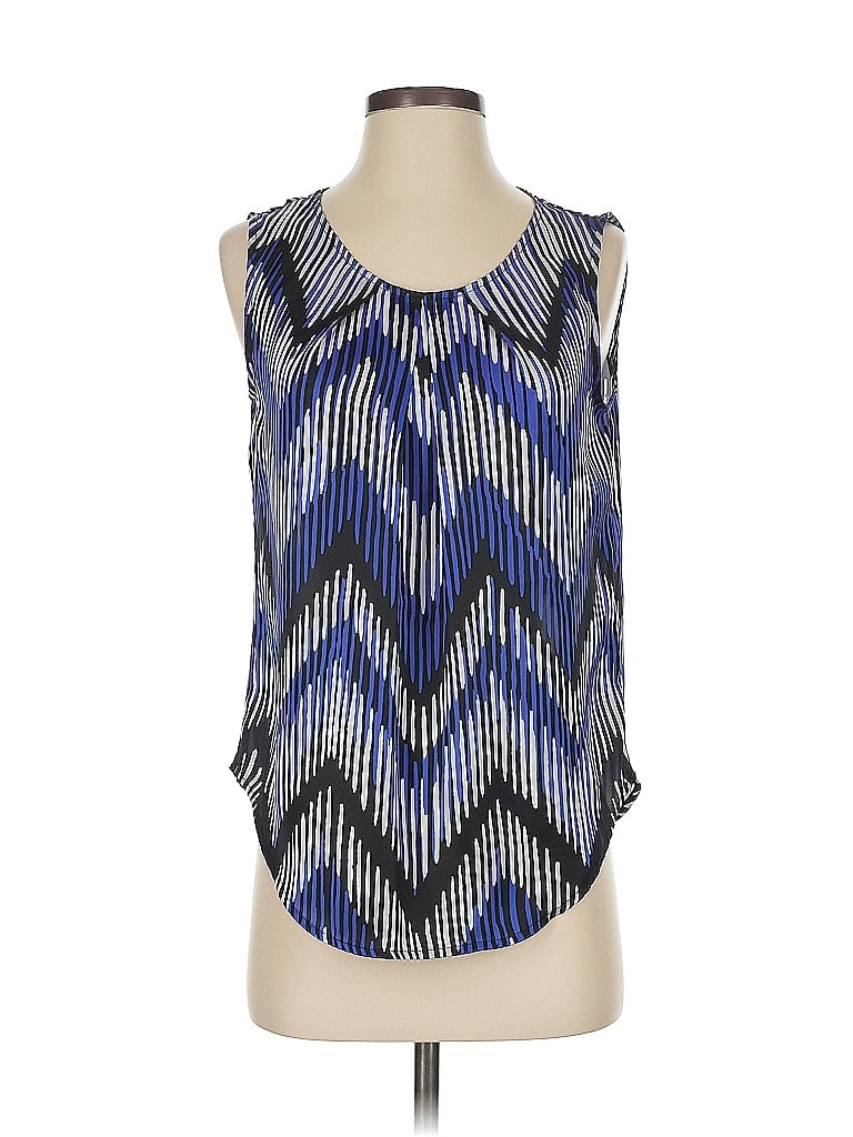 Pre-owned Nine West Sleeveless Blouse In Blue