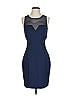 Guess Solid Blue Cocktail Dress Size S (estimated) - photo 1