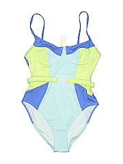 Solid & Striped One Piece Swimsuit