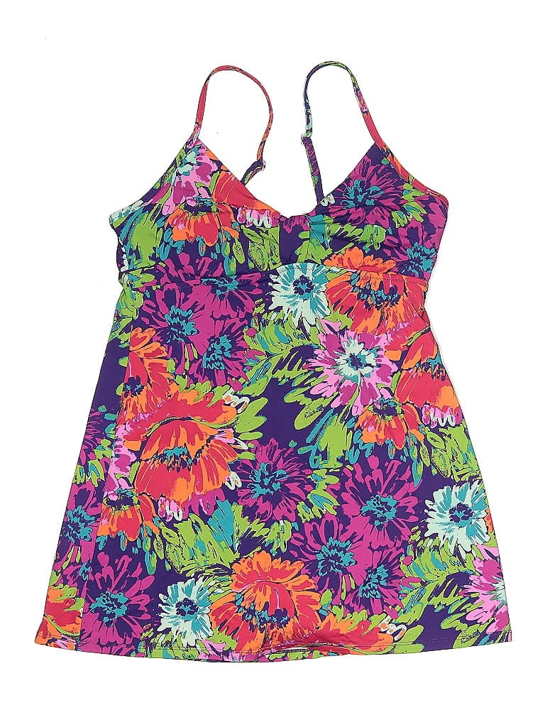 Pre-owned Garnet Hill Swimsuit Cover Up In Purple