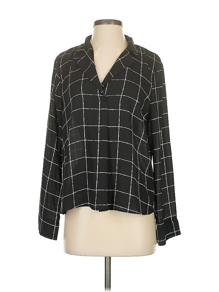 All in Favor Black Long Sleeve Blouse Size S - photo 1