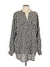 Calvin Klein Tweed Gray Black Long Sleeve Blouse Size XS - photo 1