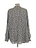 Calvin Klein Tweed Gray Black Long Sleeve Blouse Size XS - photo 4