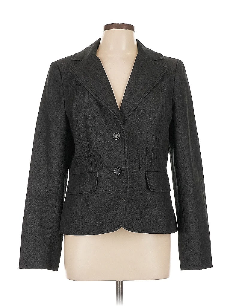 Pre-owned Ann Taylor Loft Blazer Jacket In Gray