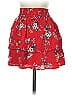 Subdued 100% Viscose Floral Red Casual Skirt Size S - photo 2