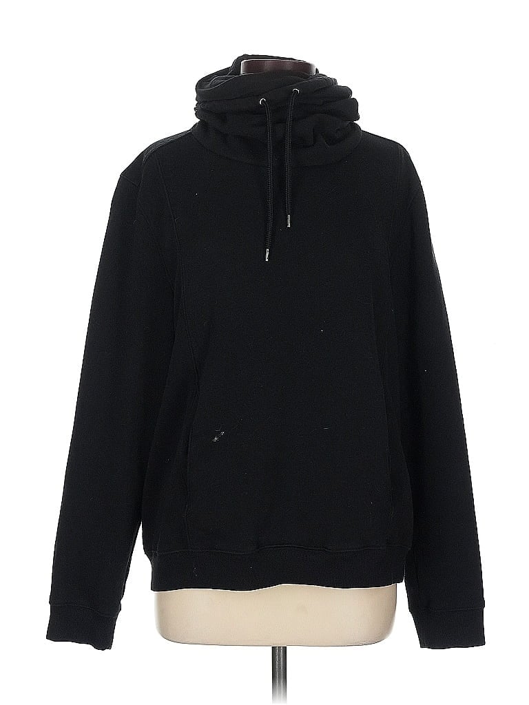 Pre-owned H&m Pullover Hoodie In Black