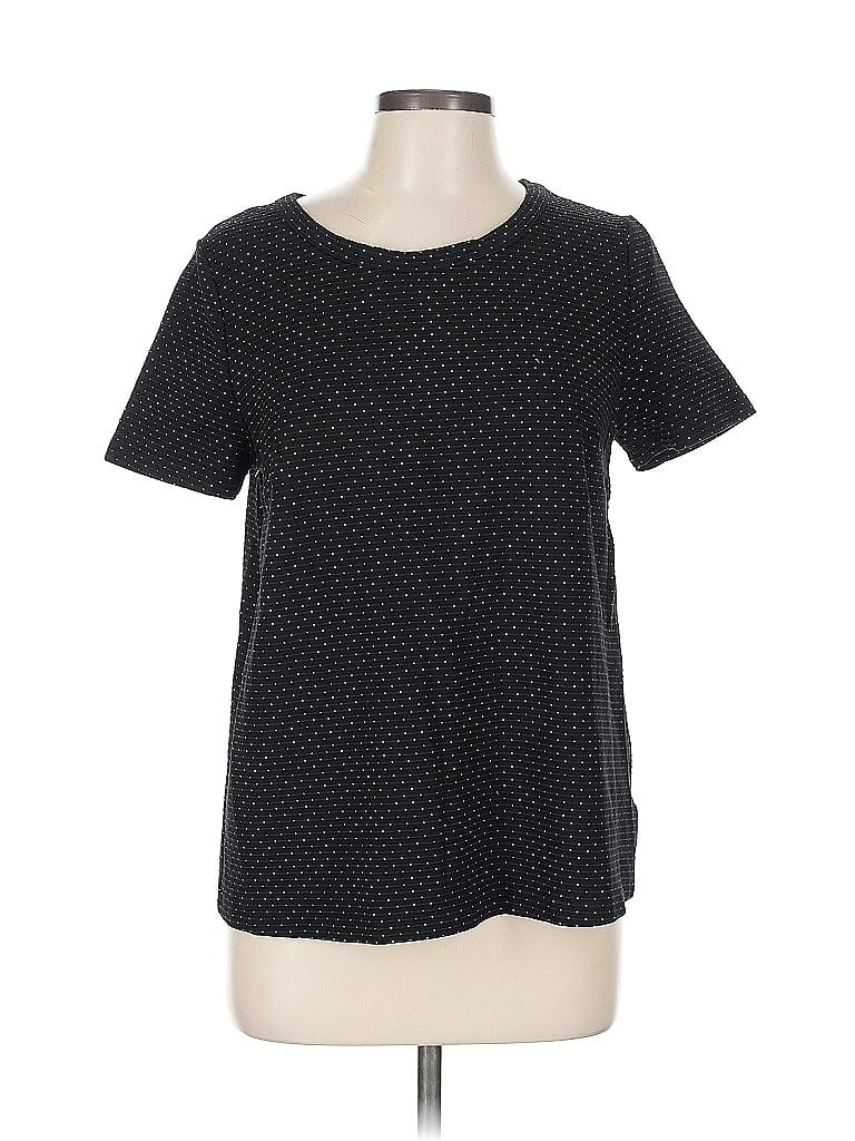 Eri + Ali Black Short Sleeve Top Size L - photo 1