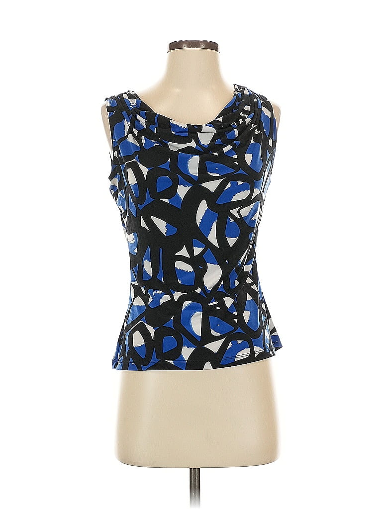 Pre-owned Calvin Klein Sleeveless Top Blue Sweetheart Neckline Tops