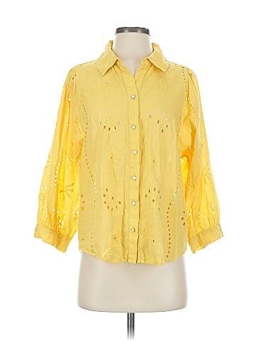 Forever That Girl for Anthropologie 3/4 Sleeve Button-Down Shirt (view 1)