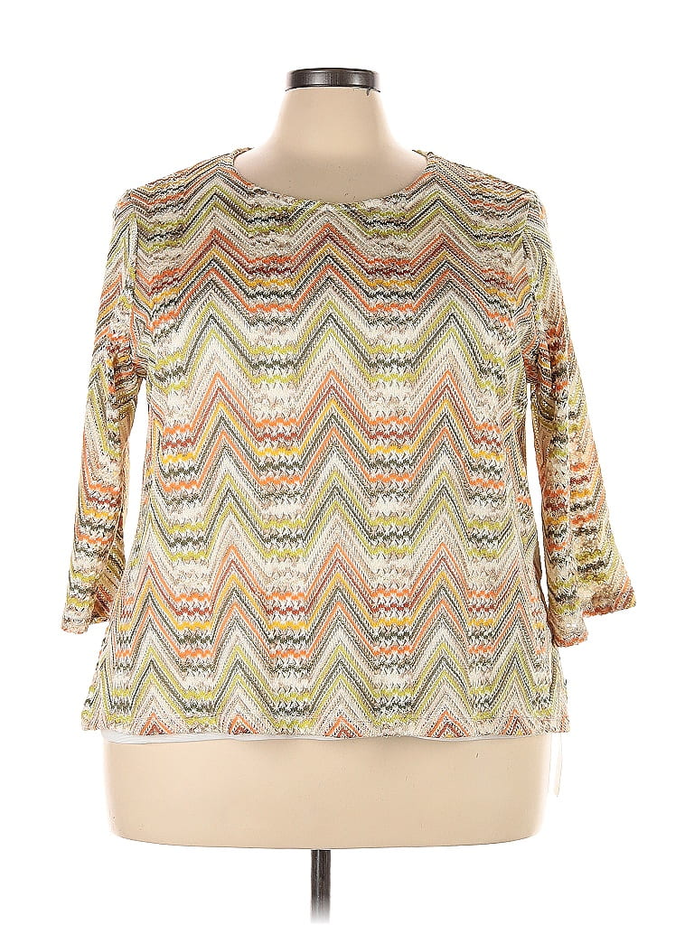 Alfred Dunner Ivory 3/4 Sleeve Top Size 3X - photo 1