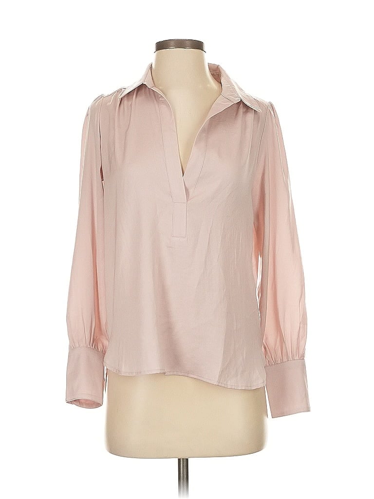Pre-owned Banana Republic Factory Store Long Sleeve Blouse In Pink