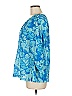 Fresh Produce 100% Cotton Blue 3/4 Sleeve Blouse Size M - photo 4