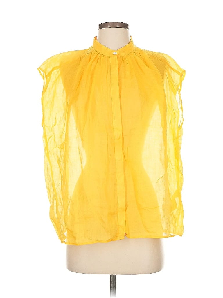 Banana Republic Sleeveless Blouse In Yellow