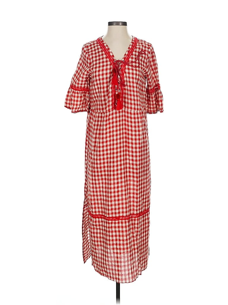 Pol Checkered-gingham Red Casual Dress Size S - photo 1