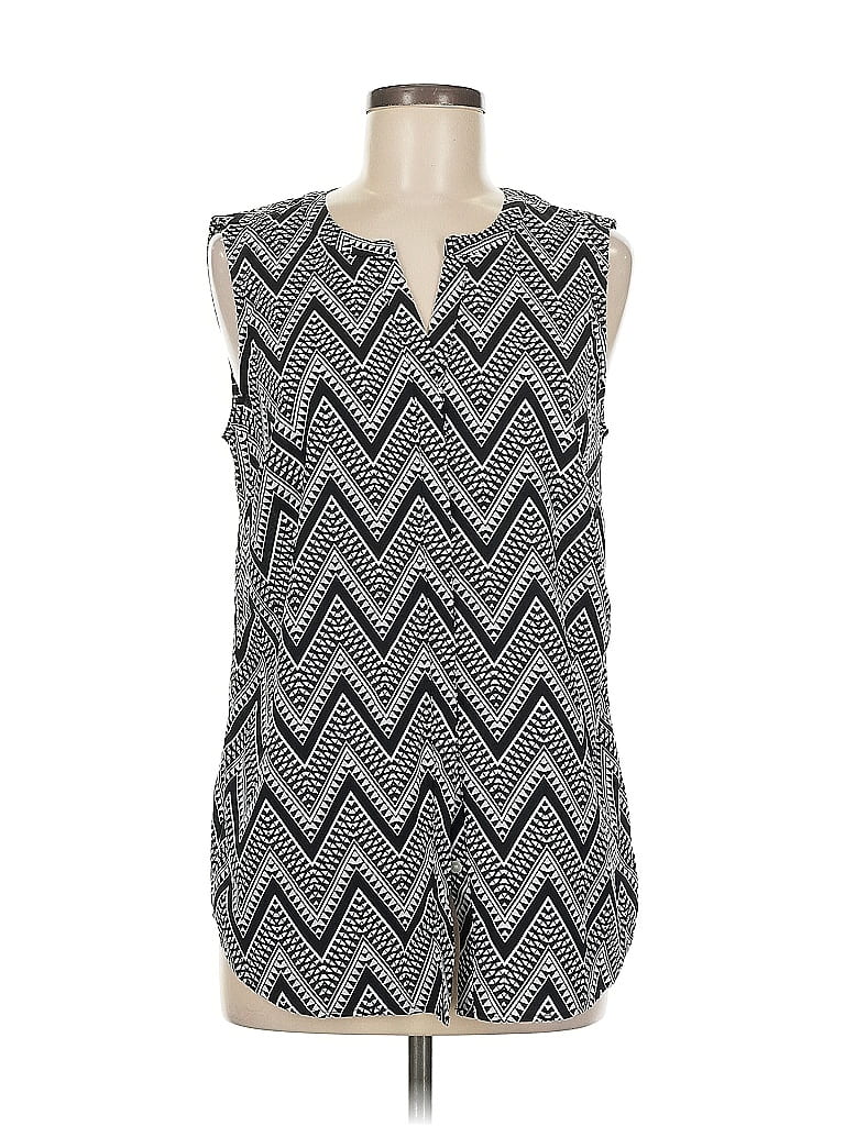 Pre-owned Talbots Sleeveless Blouse In Black
