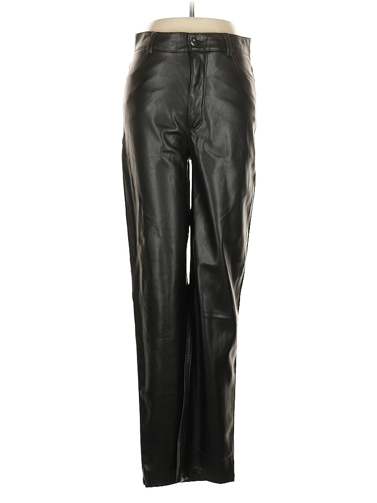 Pre-owned Dynamite Faux Leather Pants In Black