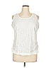 Belle By Kim Gravel White Sleeveless Blouse Size XL - photo 1