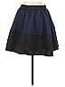 Express 100% Polyester Color Block Blue Casual Skirt Size 10 - photo 2