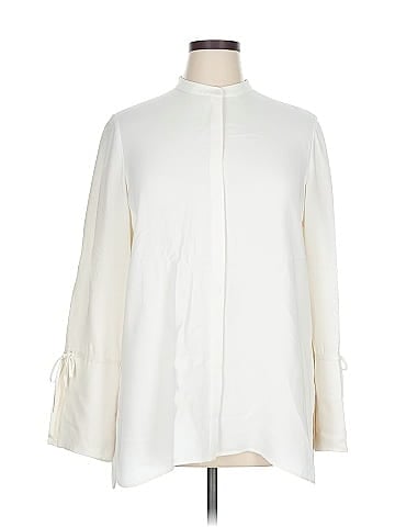 Lafayette 148 New York Long Sleeve Silk Top (view 1)