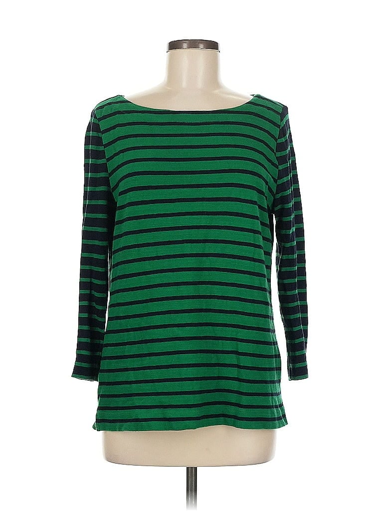 Pre-owned Ann Taylor Loft 3/4 Sleeve T-shirt In Green
