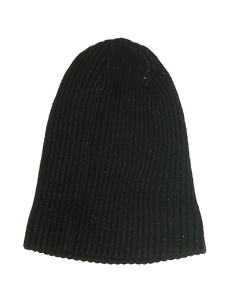 Pre-owned Victoria's Secret Pink Beanie Hat In Black