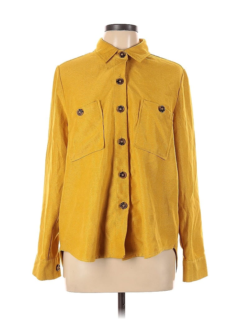 Pre-owned Favlux Fashion Long Sleeve Blouse In Yellow