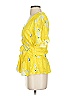 Tanya Taylor Floral Yellow Short Sleeve Blouse Size 6 - photo 4