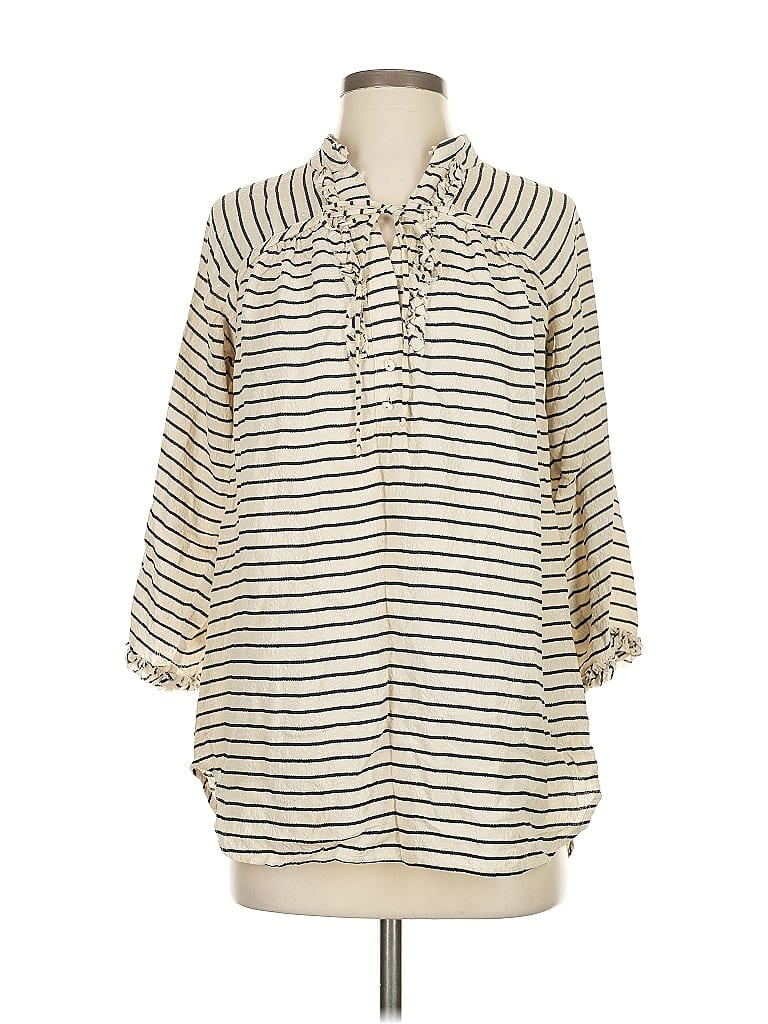 Pre-owned Rebecca Taylor 3/4 Sleeve Button Down Shirt In White