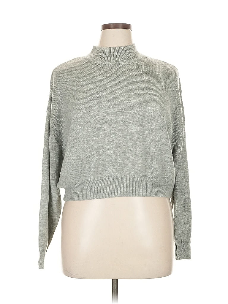 Pre-owned Divided By H&m Turtleneck Sweater In Gray