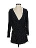 Anne Klein Polka Dots Black 3/4 Sleeve Top Size XXS (estimated) - photo 1