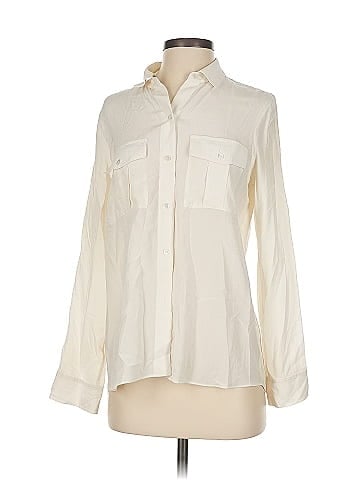 Rails Long Sleeve Silk Top (view 1)