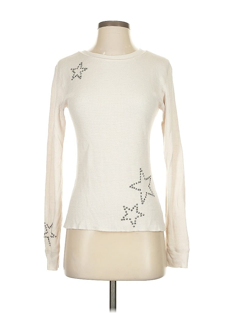 Monrow Stars Ivory Pullover Sweater Size S - photo 1