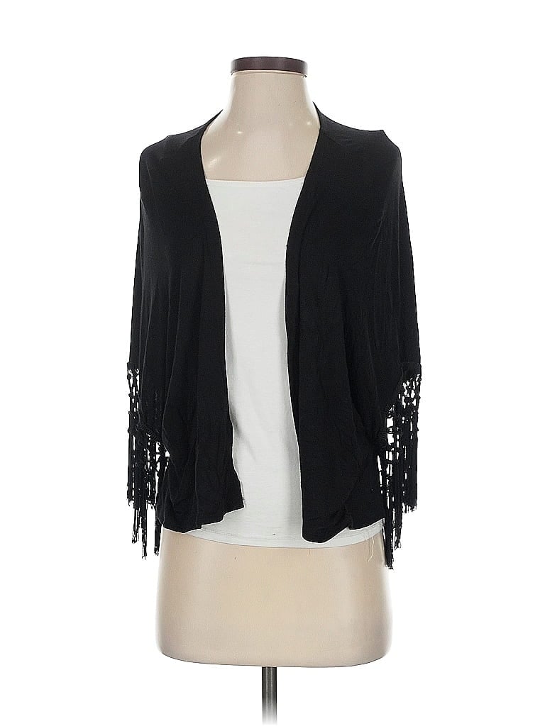 Pre-owned Chelsea & Theodore Cardigan Sweater In Black
